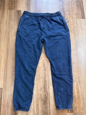 TALENTLESS Denim Acid Wash Blue Sweatpants, size L